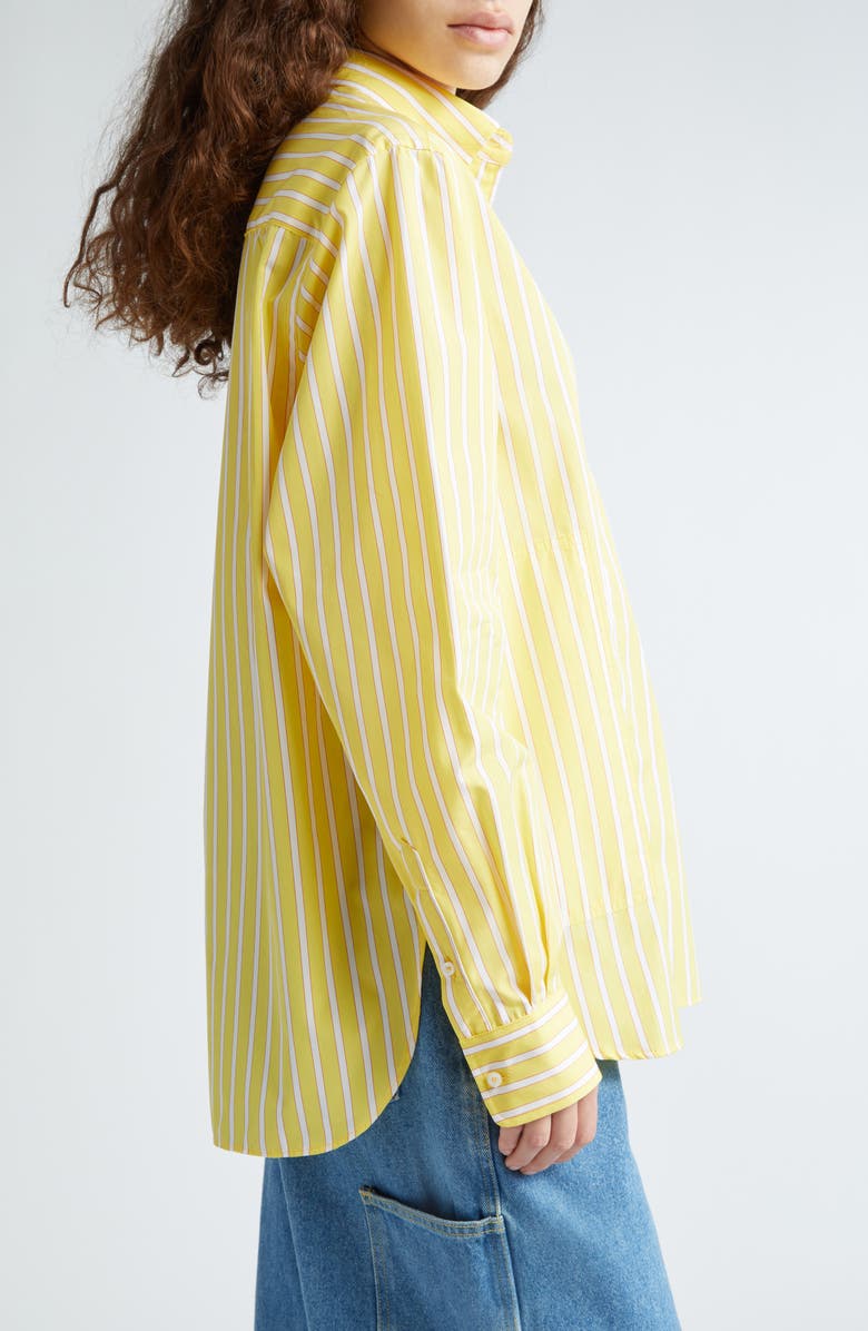 Saks Potts William Stripe Cotton Button-Down Shirt, Alternate, color, 