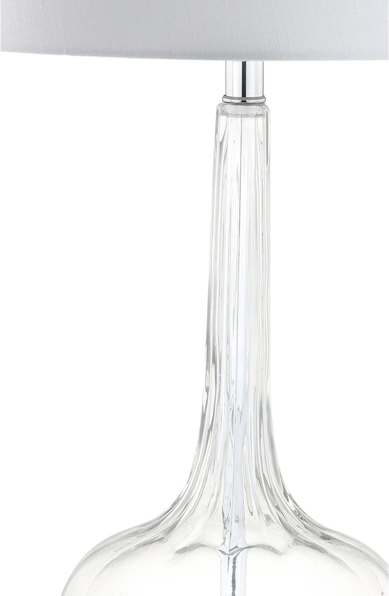 JONATHAN Y Bette 28.5" Glass Teardrop LED Table Lamp, Alternate, color, Clear