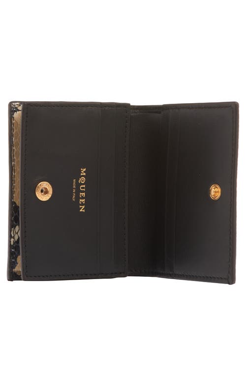 Alexander Mcqueen Mcqueen Snake Embossed Leather Card Case In Multi