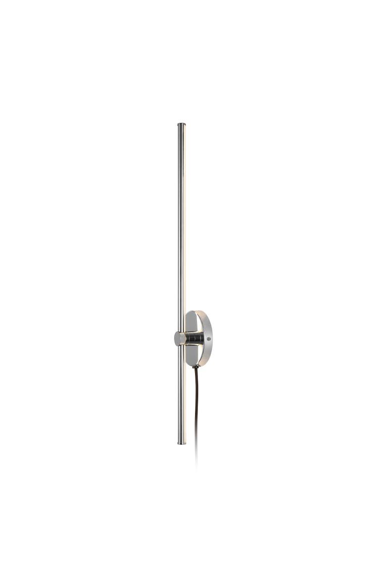Anton 1-Light Modern Minimalist Iron Adjustable Bar Integrated LED Plug-In Sconce, Main, color, Chrome