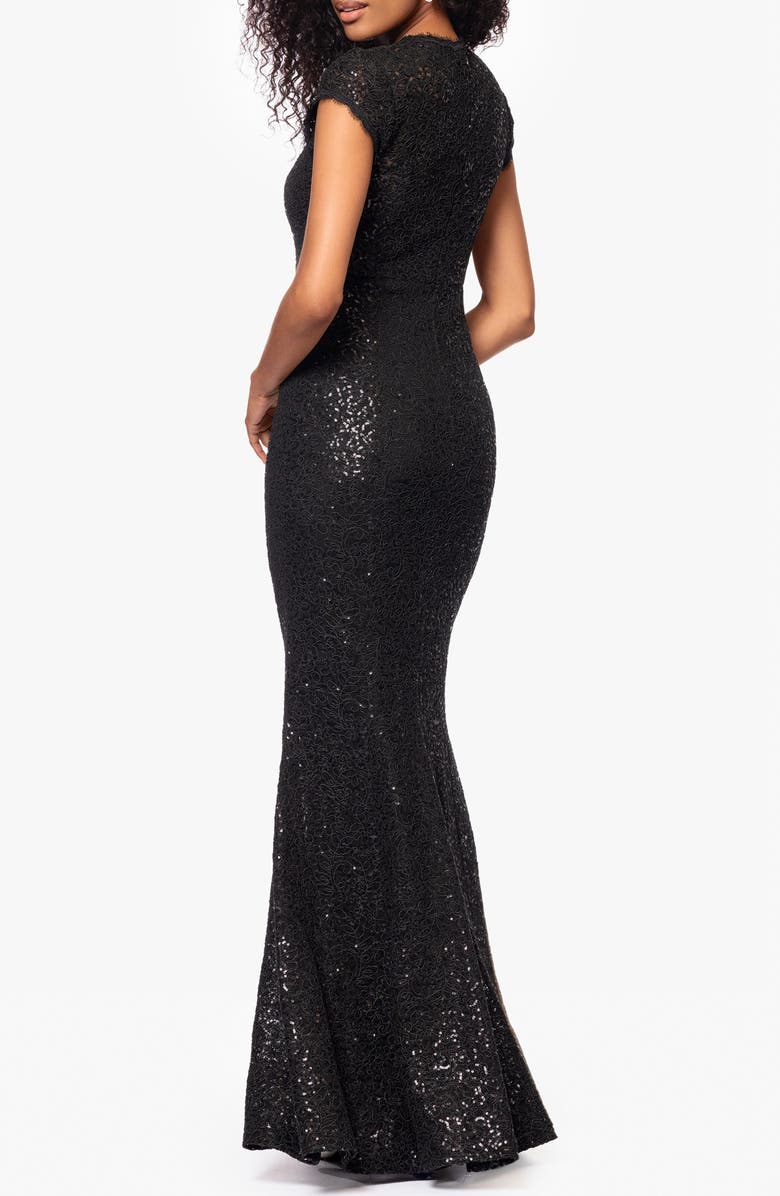 Betsy & Adam Sequin Embroidered Mermaid Gown, Alternate, color, 