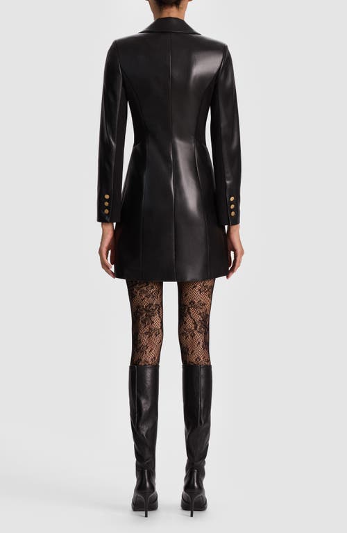 Alice And Olivia Michelle Button-front Mini Dress In Brown