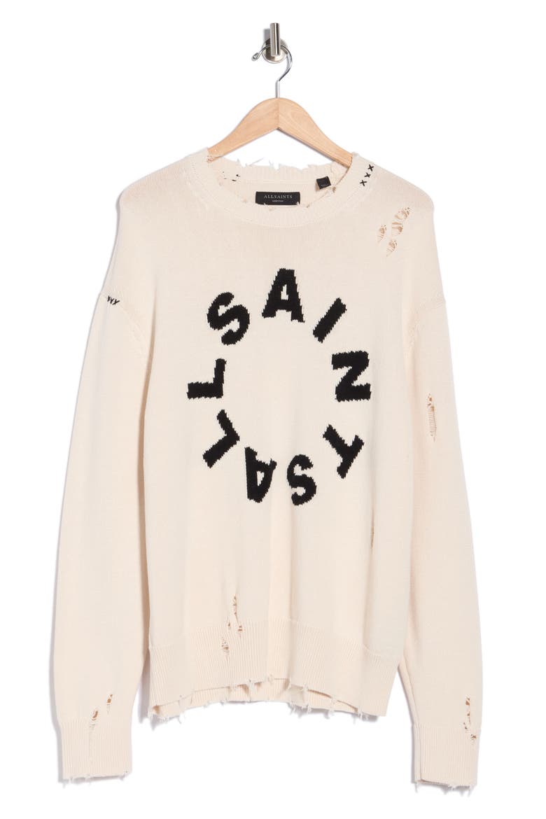 Diageo Crewneck Sweater, Alternate, color, ECRU WHITE