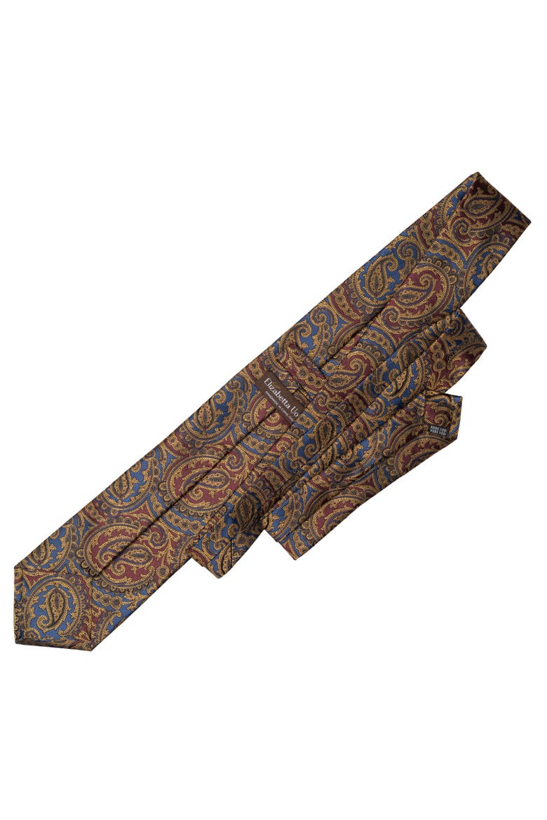 San Carlo - Extra Long Silk Jacquard Tie for Men, Alternate, color, Sapphire and Ruby