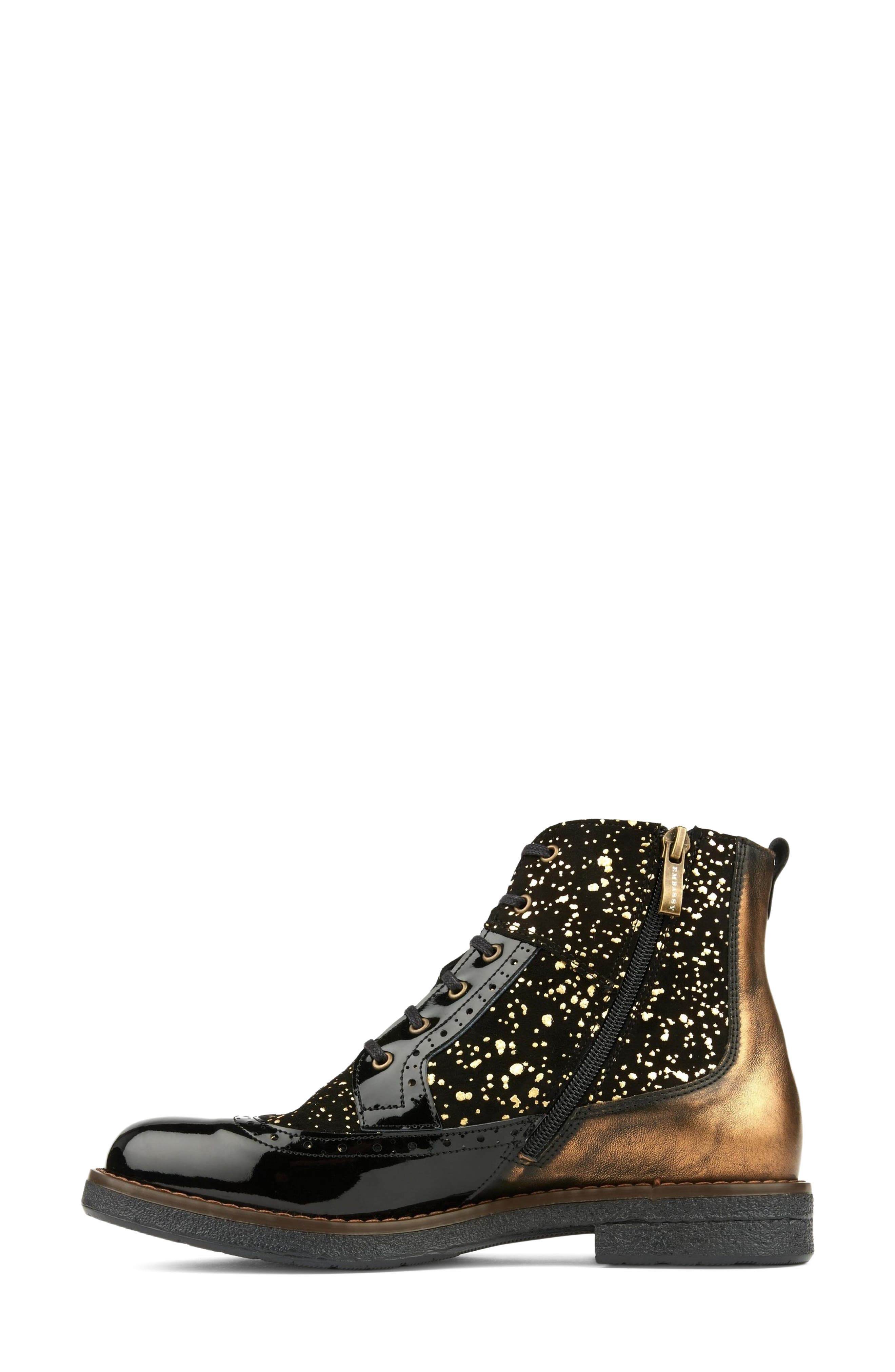 Hatter Boot, Alternate, color, BLACK/ GOLD