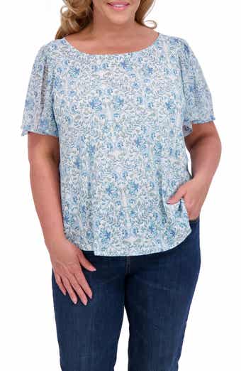 Lucky Brand Flutter Sleeve Top