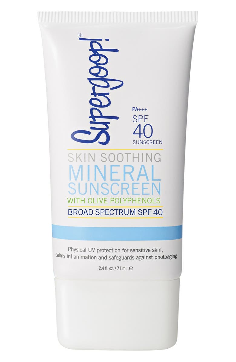 Supergoop!<sup>®</sup> Supergoop! Skin Soothing Mineral Sunscreen with Olive Polyphenols Broad Spectrum SPF 40, Main, color, 