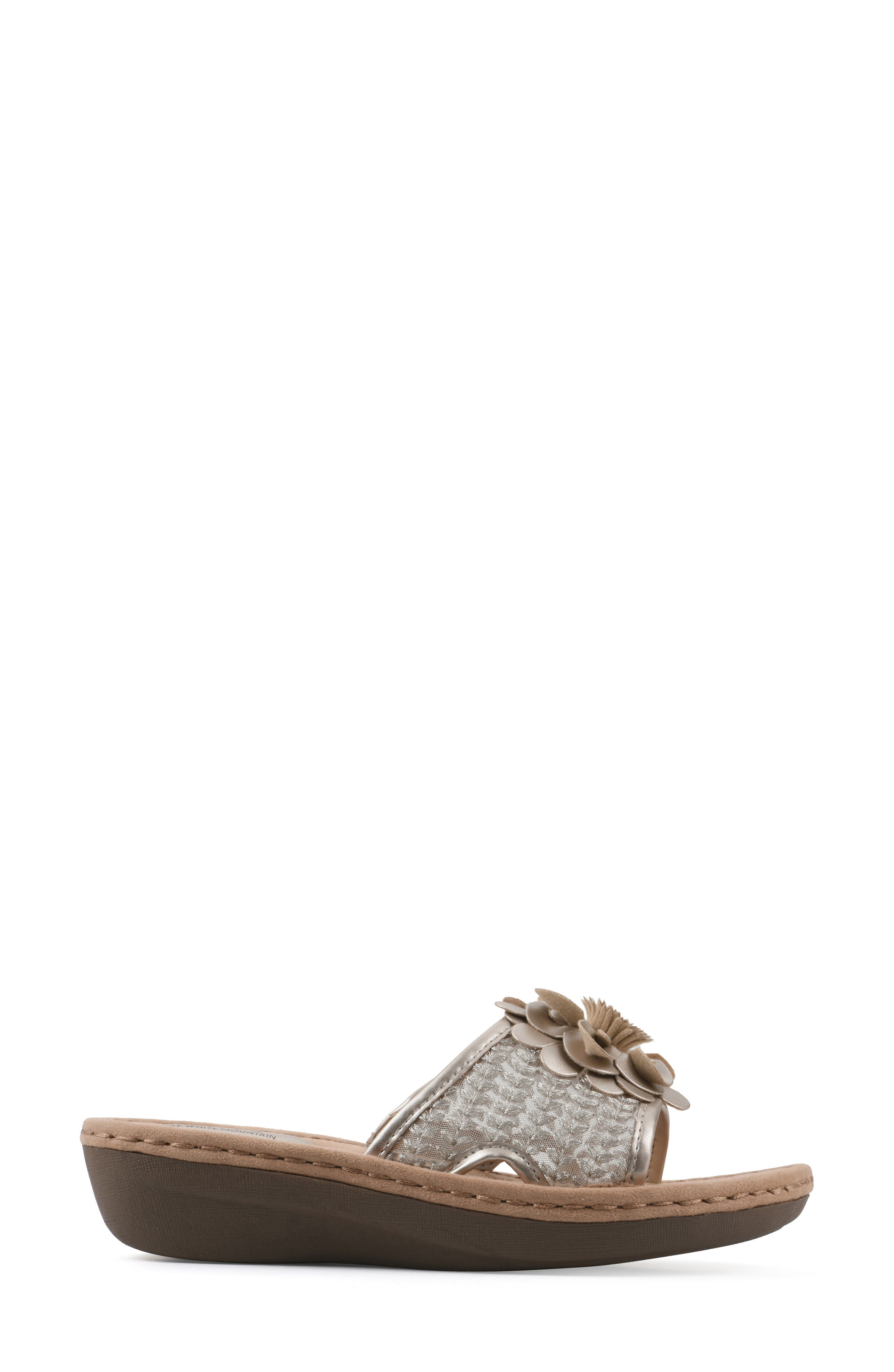 Chill 2 Wedge Slide Sandal - Wide Width Available, Alternate, color, PLATINO/ FABRIC
