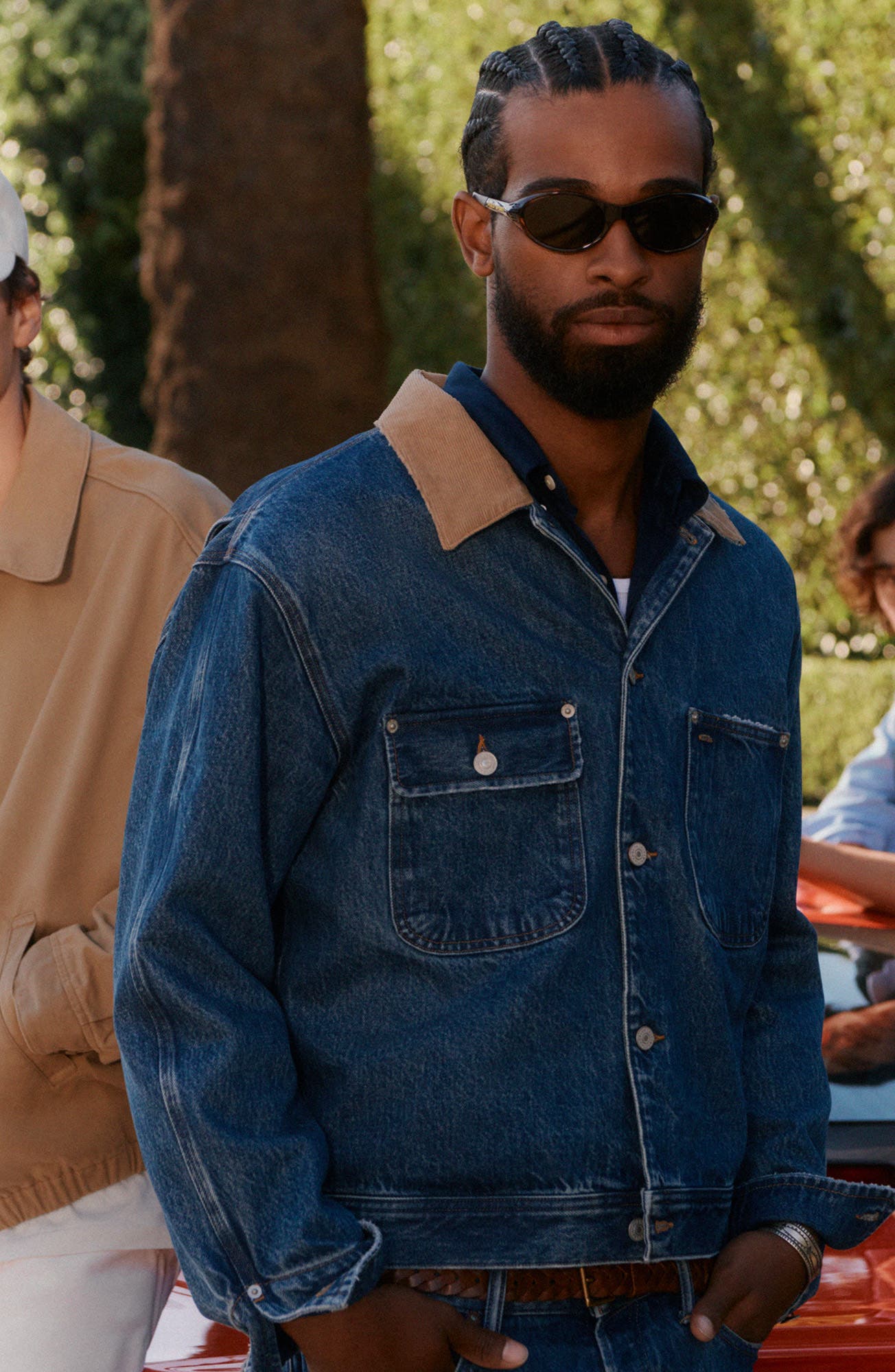 Corduroy Collar Denim Trucker Jacket (Men) | Nordstrom