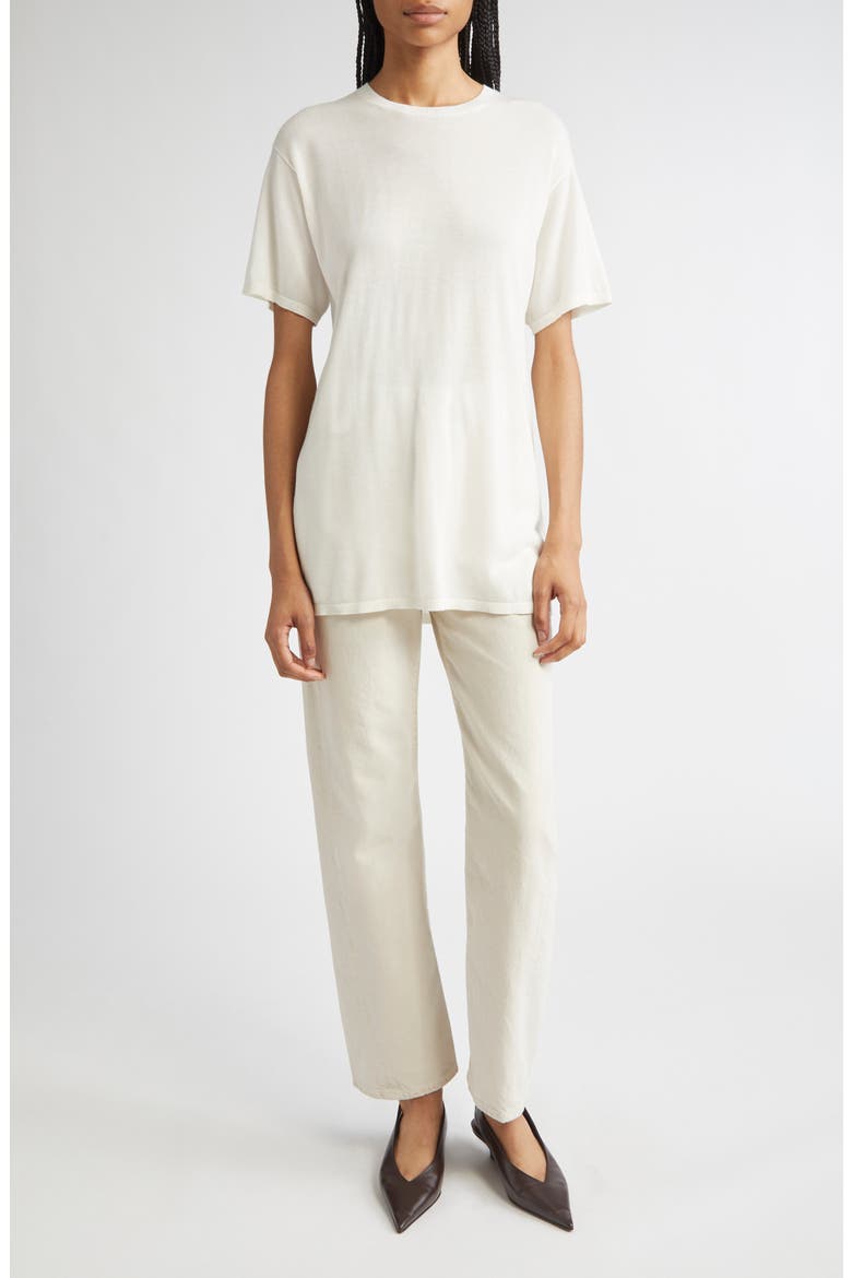 Knit T-Shirt, Alternate, color, WHITE