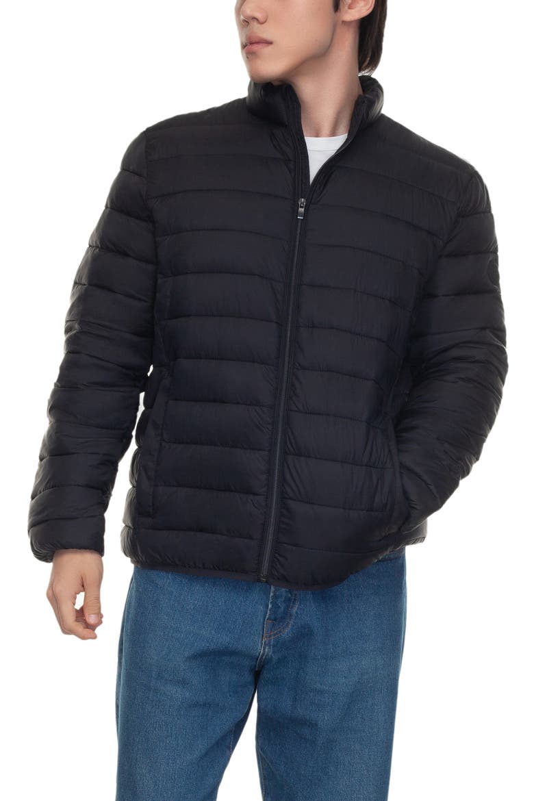 Lightweight Packable Puffer Jacket, Main, color, Black