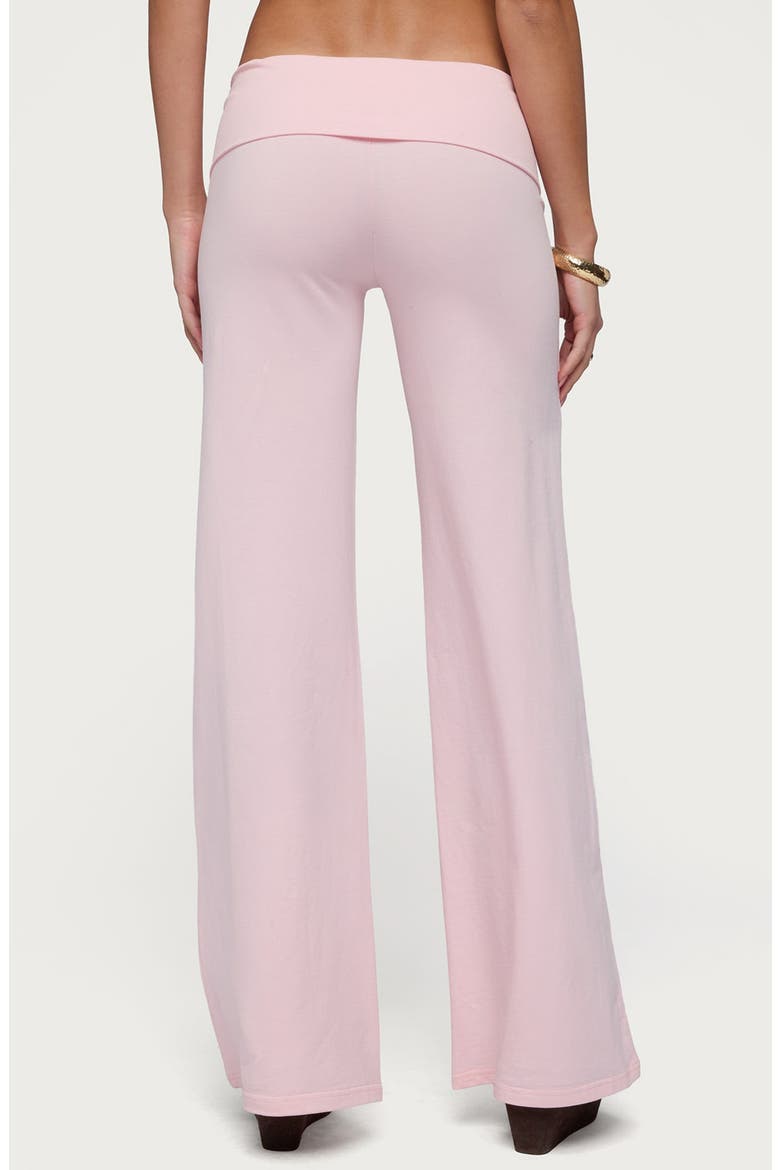 Poppy Wide Leg Button Foldover Pants, Alternate, color, PINK
