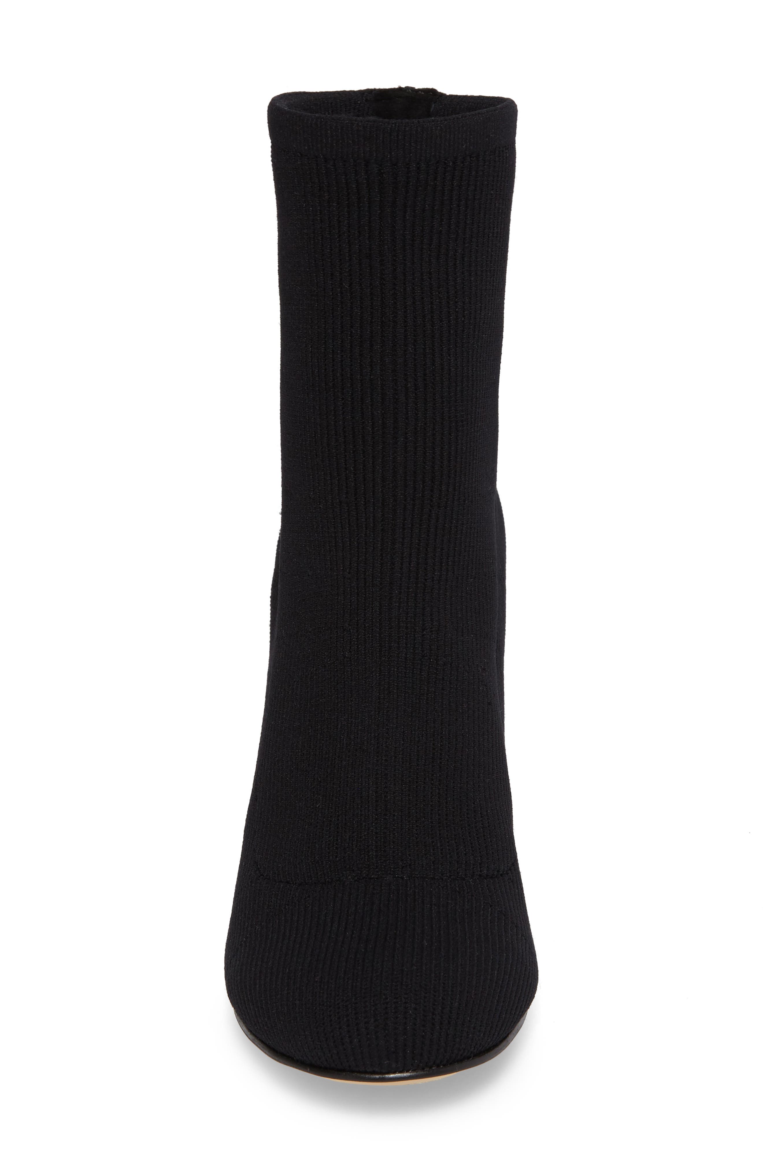 Rosinda Knit Bootie, Alternate, color, BLACK FABRIC