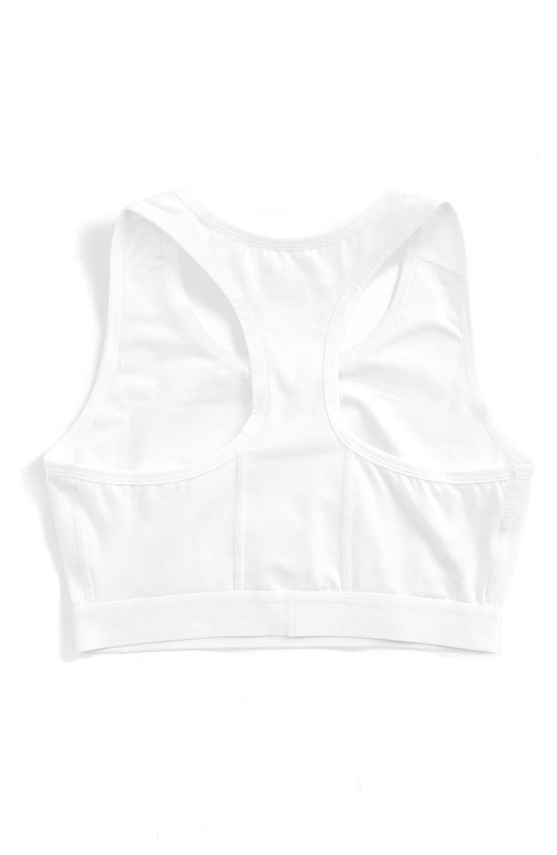 TomboyX Racerback Soft Bra, Alternate, color, White