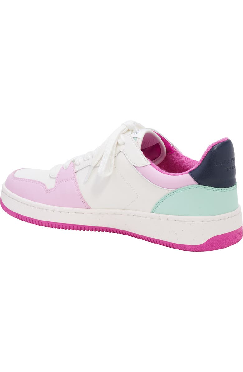 Kate Spade New York bolt colorblock sneaker, Alternate, color, Opt Wht/ Violet Blush