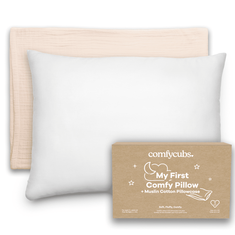 Toddler Pillows with Soft Muslin Pillow Case