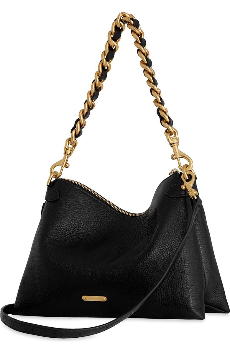 Rebecca Minkoff Stevie Shoulder Bag, Alternate, color, Black
