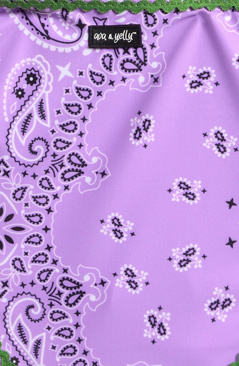 Ava & Yelly Kids' Bandana Print Two-Piece Swimsuit, Alternate, color, 