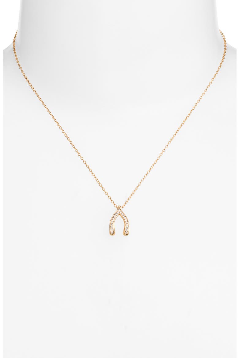 dream big pendant necklace, Alternate, color, CLEAR/ GOLD