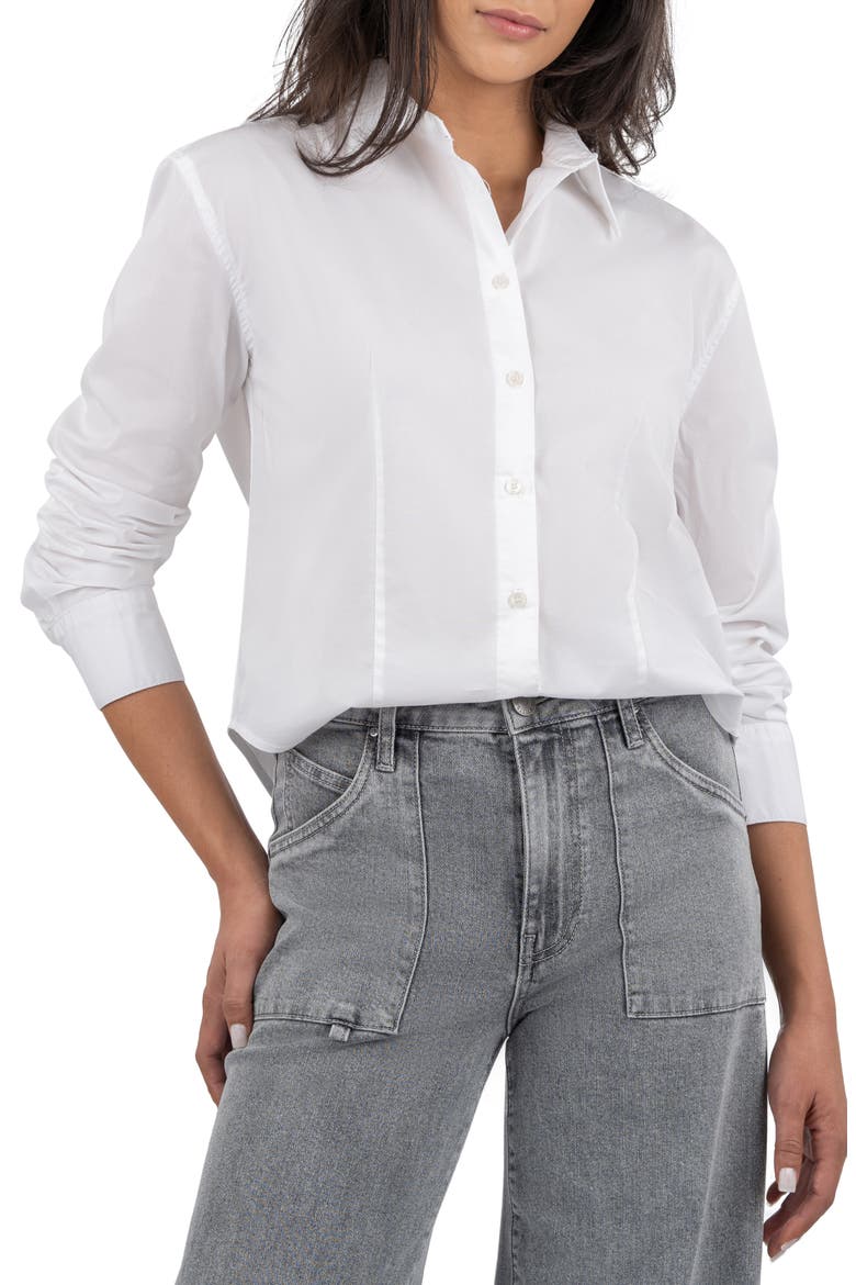 Milla Crop Shirt, Main, color, OPTIC WHITE