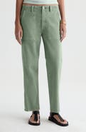 AG Analeigh High Waist Ankle Straight Leg Twill Pants