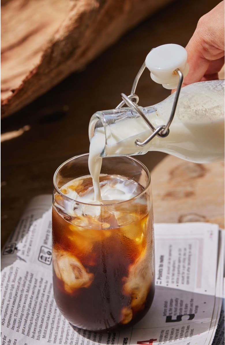 Fleck Tall Cremini Tumblers - Set of 4, Alternate, color, Clear