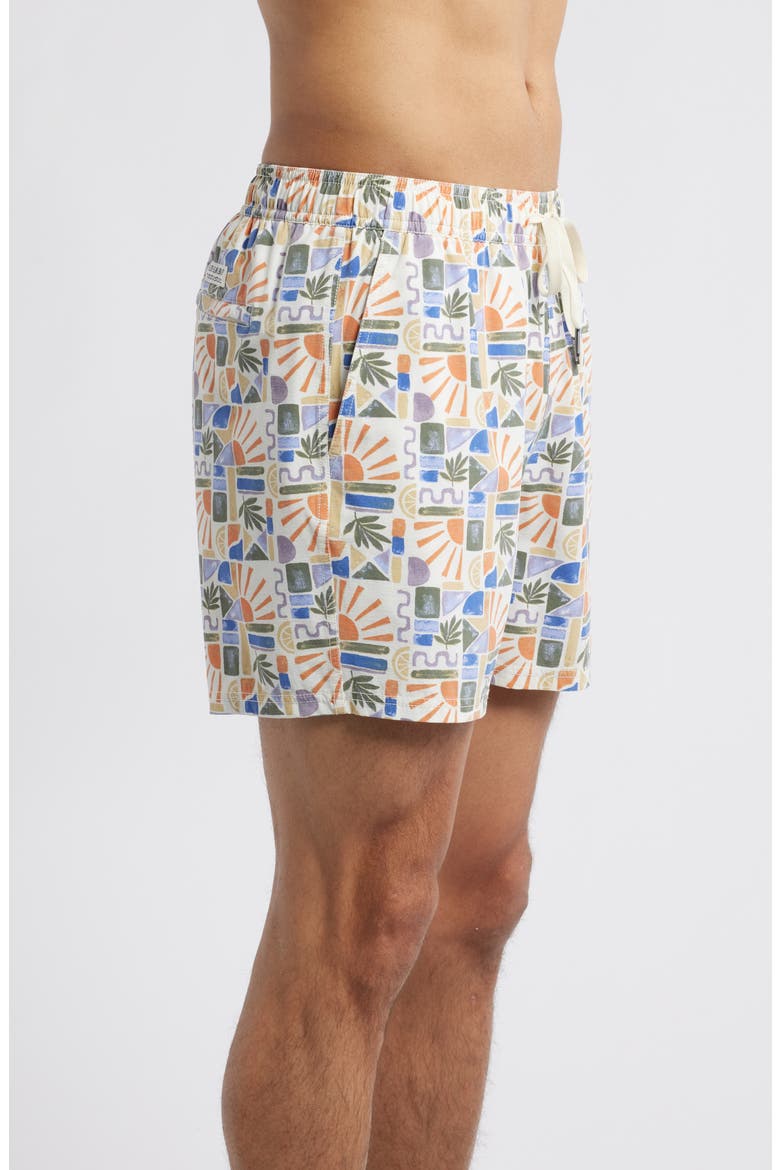 The Bungalow Water Repellent Swim Trunks, Alternate, color, BEACH SUN TILE (103)