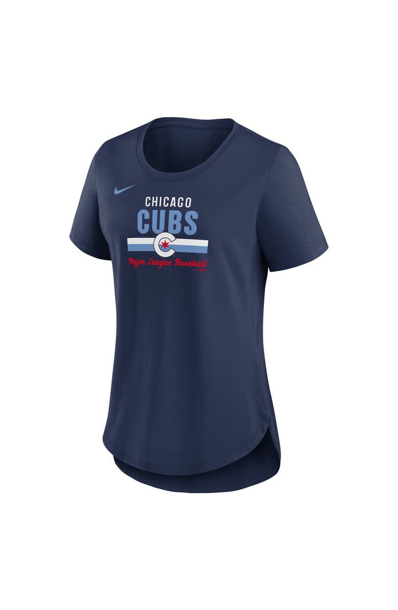 Nike Women's Nike Navy Chicago Cubs City Connect Lockup Tri-Blend T-Shirt, Alternate, color, Navy