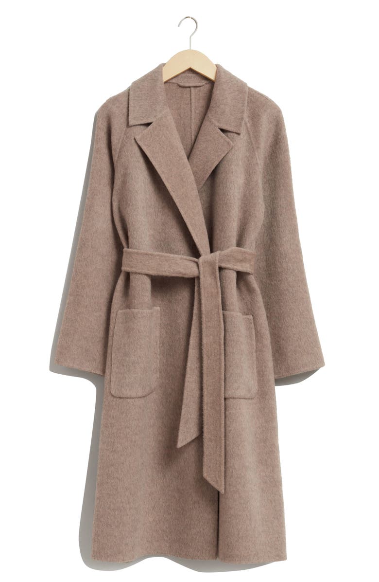 & Other Stories Belted Wool & Alpaca Blend Coat, Alternate, color, 