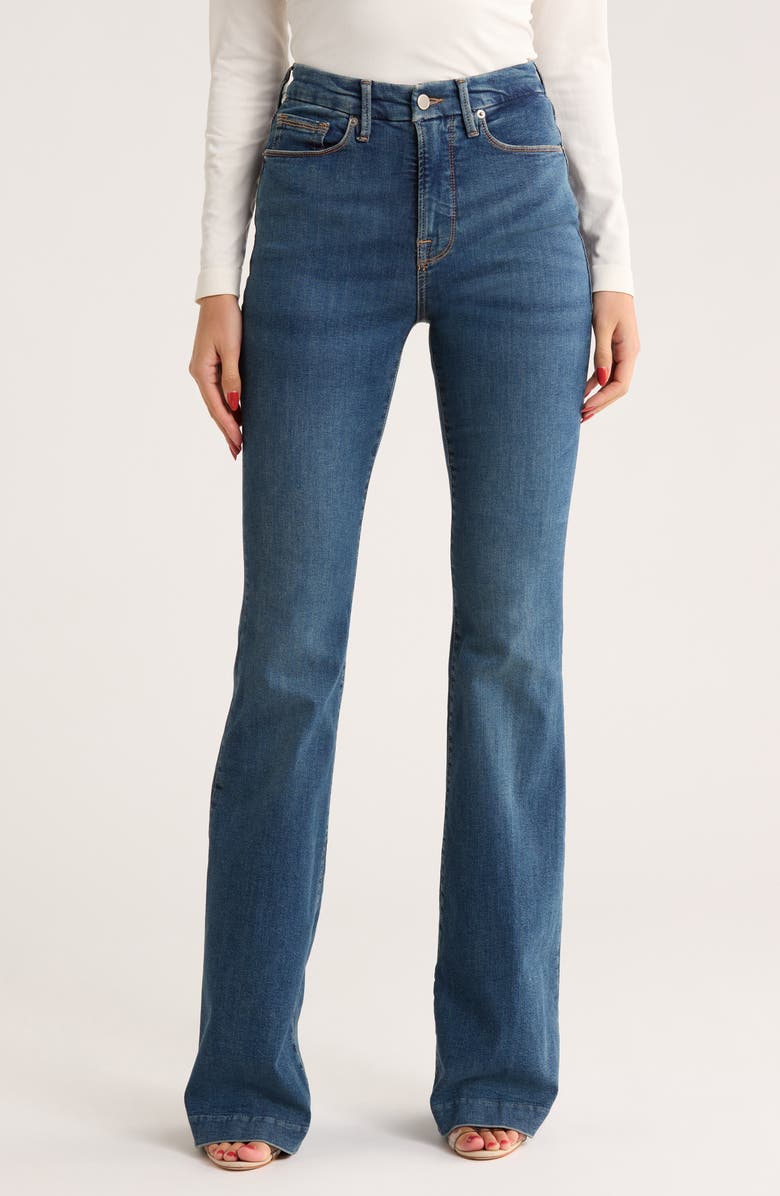 Good American Good Legs Flare Jeans, Main, color,