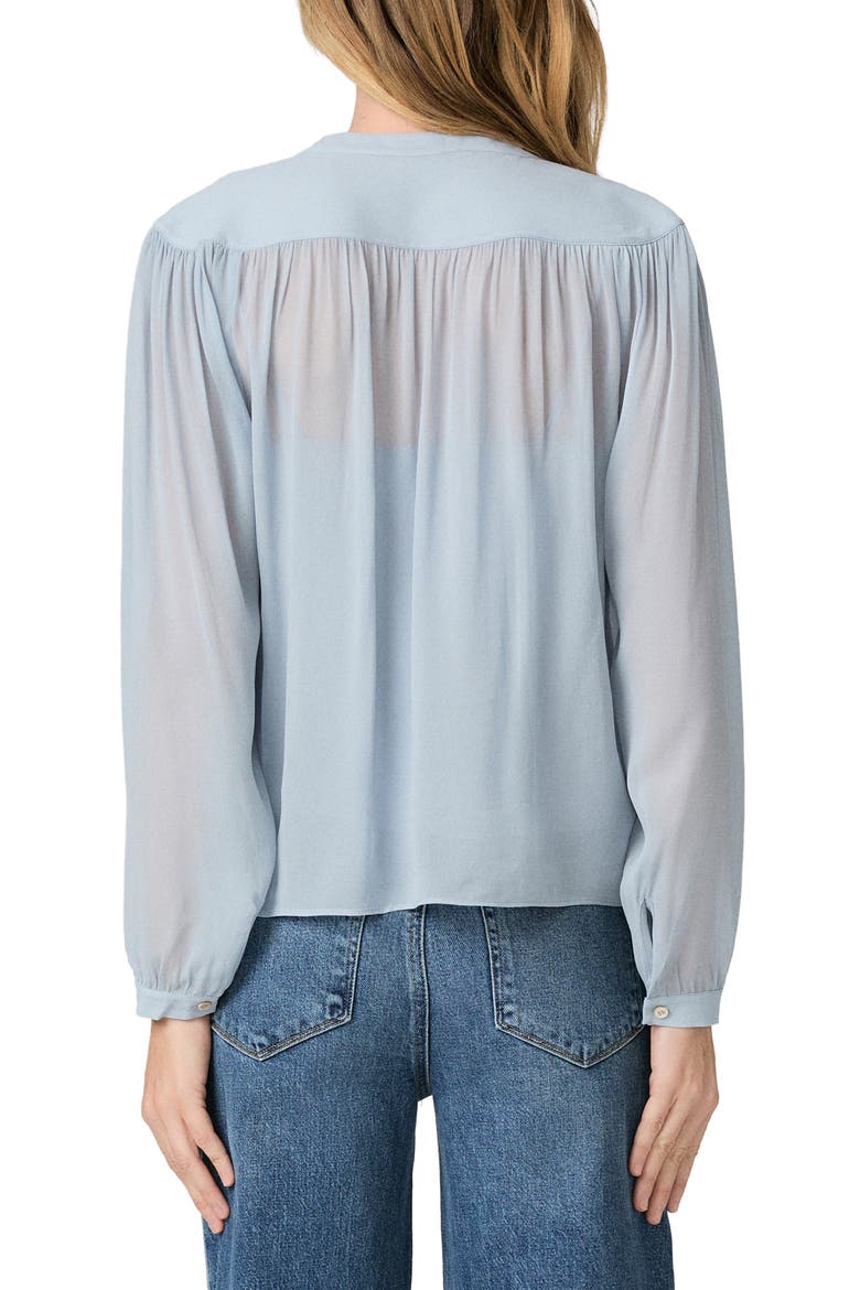 Suri Band Collar Top, Alternate, color, STARDUST BLUE
