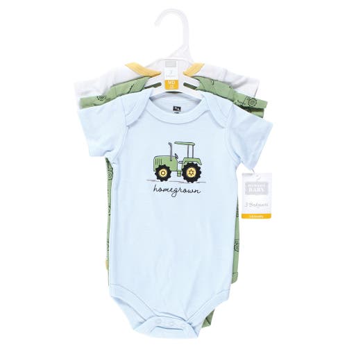 Hudson Baby Soft Cotton Bodysuit Triple Pack In Red