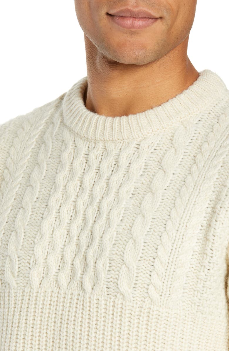 Schott NYC Half Cable Crewneck Sweater, Alternate, color, 
