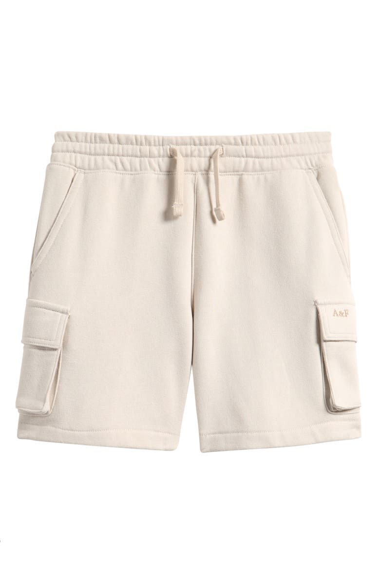 abercrombie kids Kids' Ice Wash Cargo Shorts, Main, color, Pumice Stone