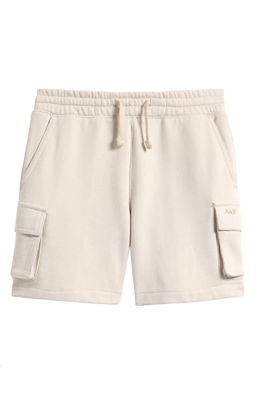 Abercrombie Kids Kids' Ice Wash Cargo Shorts In Neutral