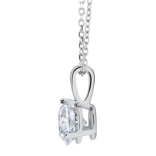 Bliss Diamond 2 Ct Solitaire Lab Grown Diamond Pendant Available In 14k White Gold
