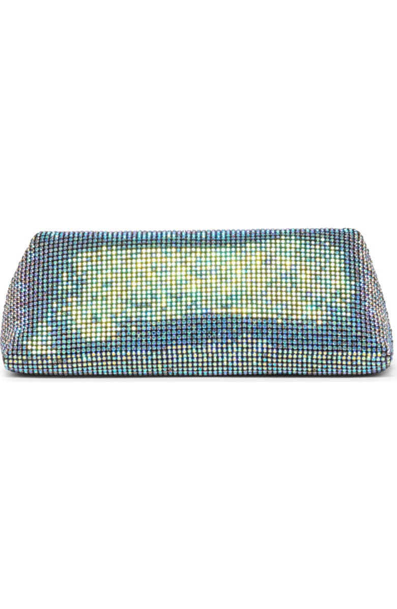 Dolce Vita Akila Crystal Mesh Foldover Clutch, Alternate, color, Blue
