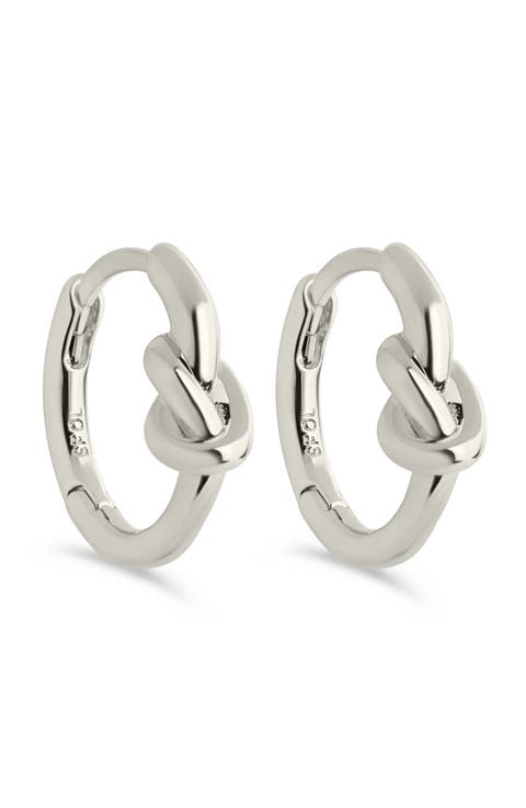 Minnie Love Knot Huggie Hoop Earrings