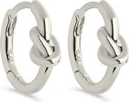 Sterling Forever Minnie Love Knot Huggie Hoop Earrings