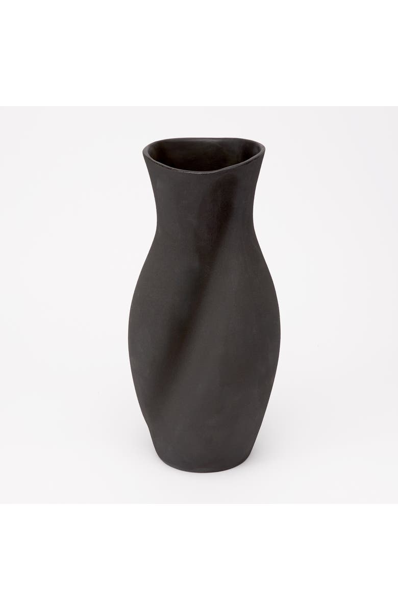 Dumae Helena Vase, Alternate, color, Raw Noir