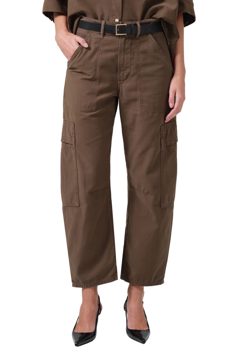 Marcelle Low Rise Barrel Cargo Pants, Main, color, COSTES
