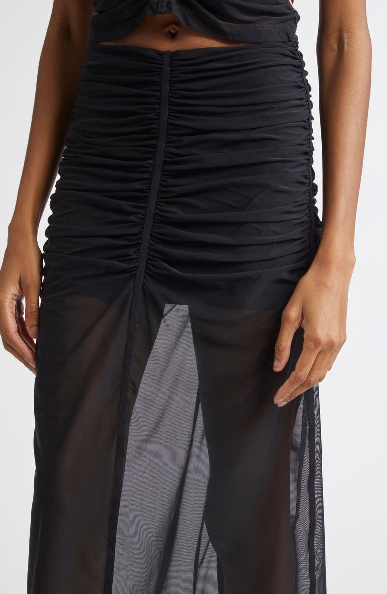 DIESEL<sup>®</sup> O-Ira Ruched Tulle Midi Skirt, Alternate, color, Deep/Black