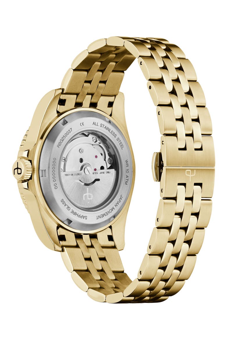Rowan Automatic Bracelet Watch, 42mm, Alternate, color, GOLD