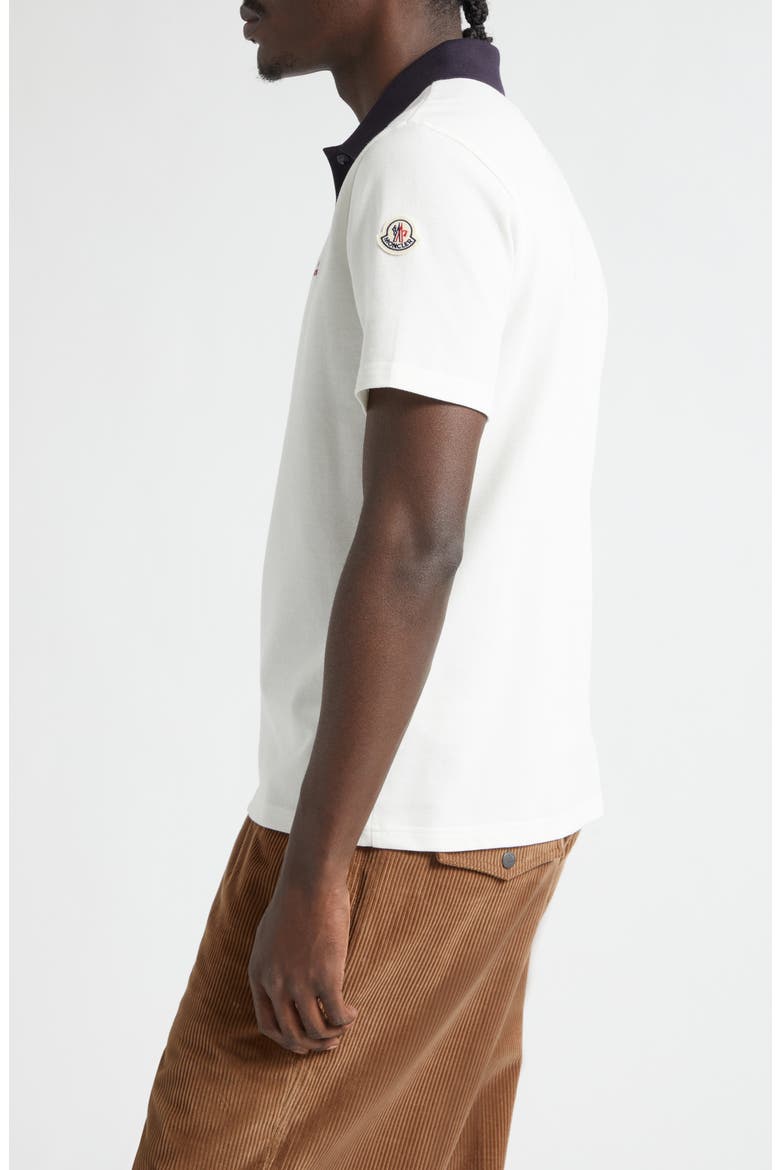 Logo Patch Cotton Piqué Polo, Alternate, color, SILK WHITE