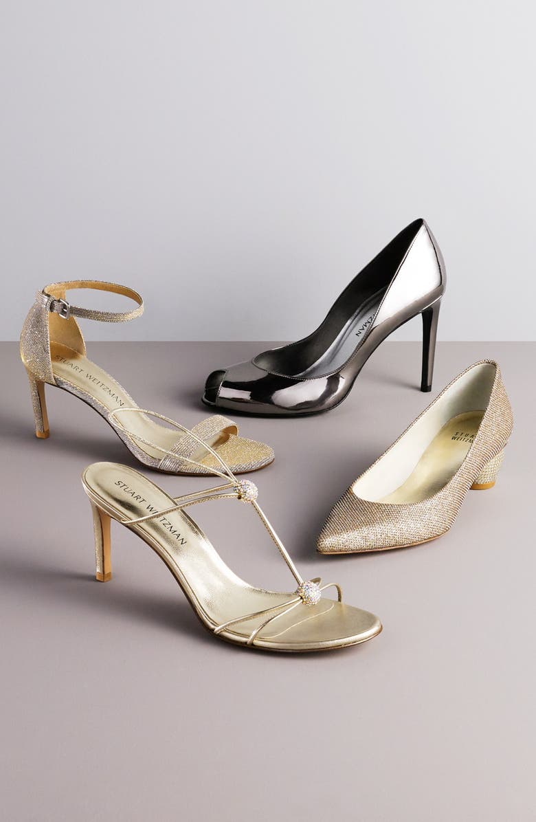 Stuart Weitzman 'Nunaked' Leather Ankle Strap Sandal, Main, color,