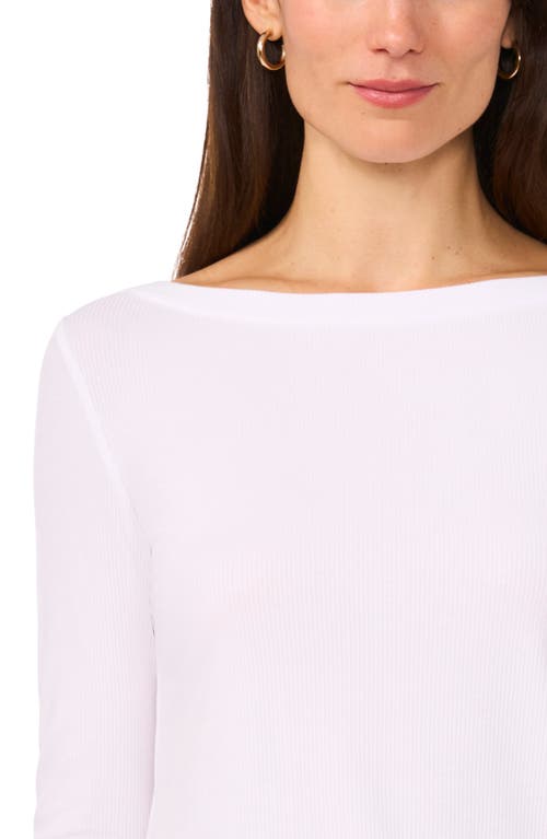 Halogen ® Long Sleeve Boat Neck T-shirt In Bright White