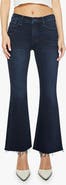 MOTHER Lil' High Waist Raw Hem Wide Leg Jeans