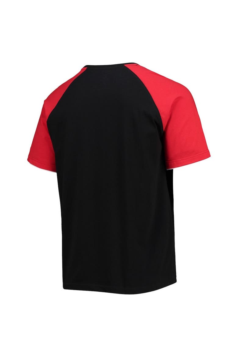 Men's Starter Black/Red Kevin Harvick The Catcher Raglan T-Shirt, Alternate, color, Black