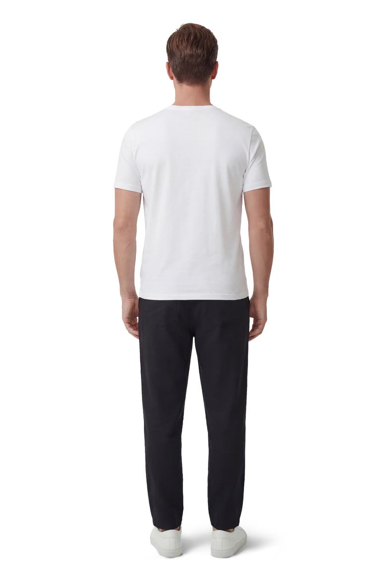 Solid Linen Drawstring Pant, Alternate, color, BLACK