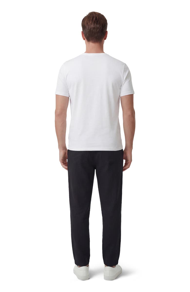 Lords of Harlech Solid Linen Drawstring Pant, Alternate, color, Black